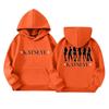 Girls' Fashion Long-Sleeve Hooded Sweatshirt with Print and Pockets