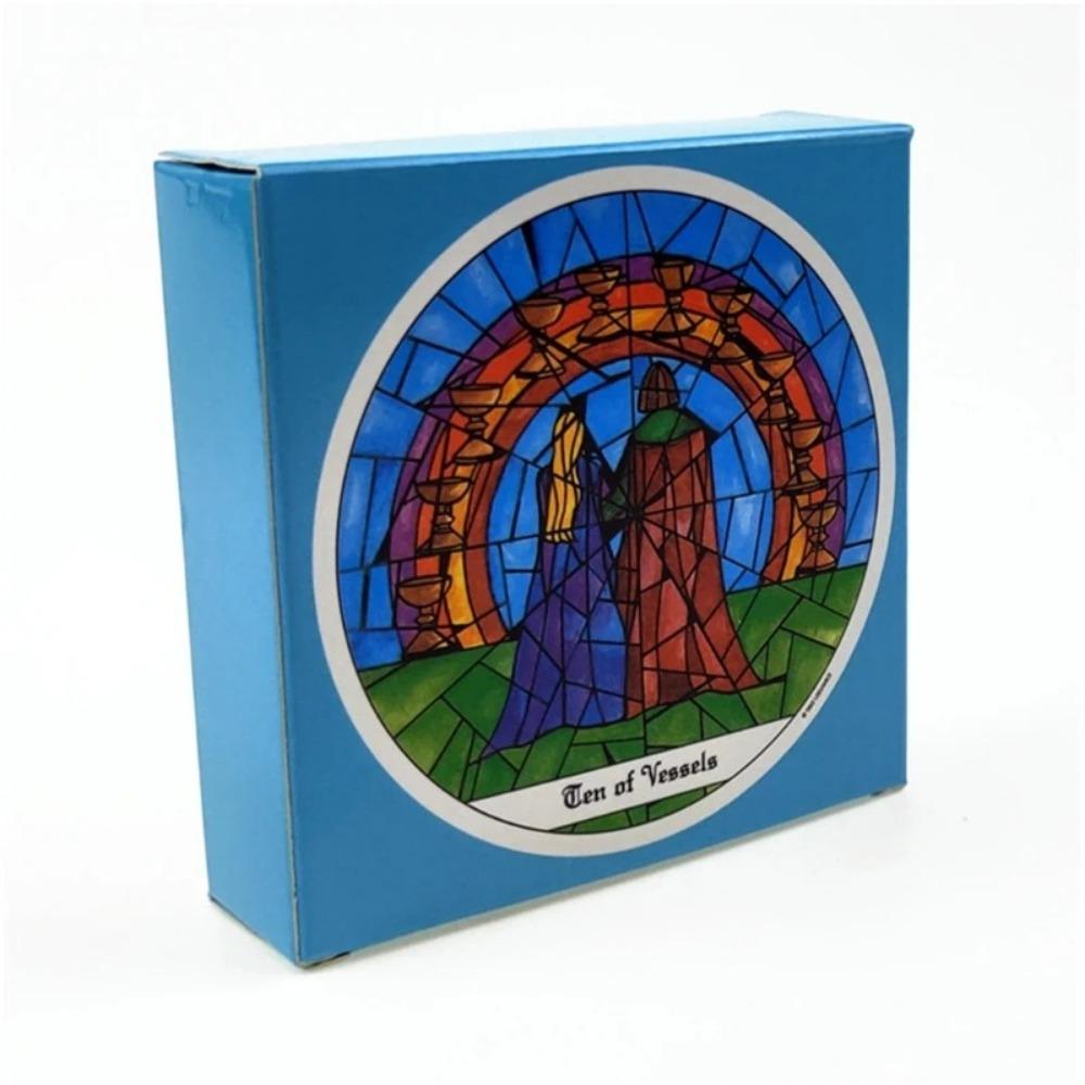 78Pcs Classic Round Monastery Cloister Tarot Cards Deck 8*8cm