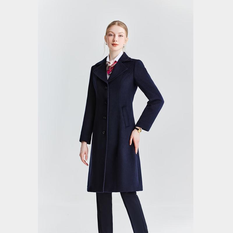 Women's Mid-Length Wool Coat