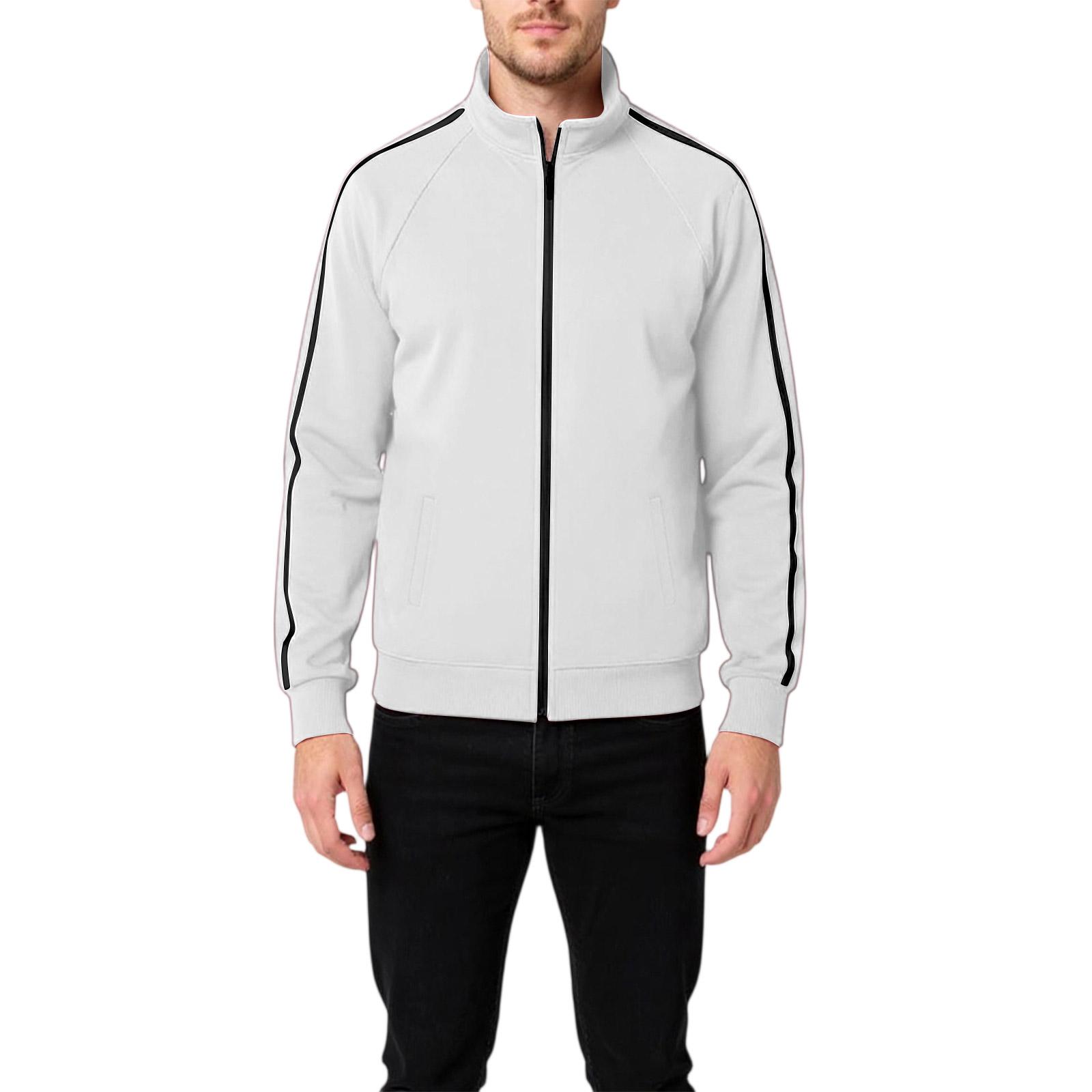 

Men s Standing Collar Leisure Versatile Sports Coat XL белый