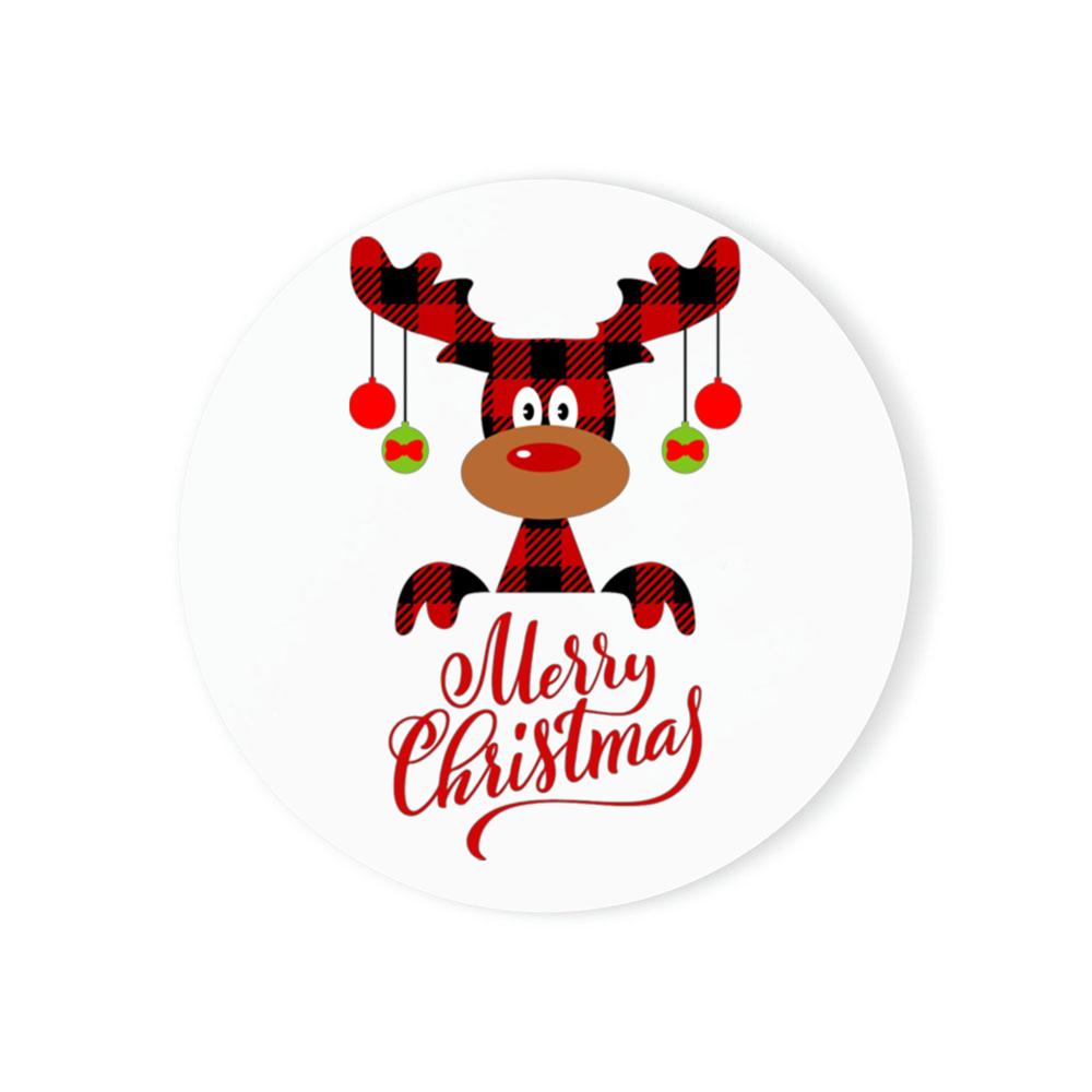 Christmas Coasters with Holder Best Absorbent Coasters Gift Round Cup Mat Housewarming Gifts for Home Kitchen Decorations