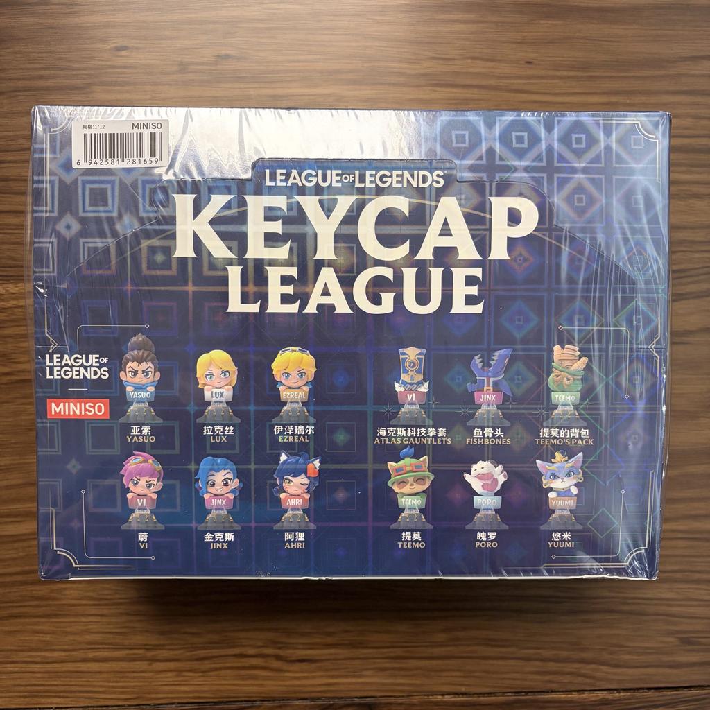 Miniso Official League Of Legends Lol Keycap Blind Box Collectible Figurine Desktop Ornament Gaming Peripheral For Game Lovers