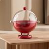 Fruit Tray with Dome Cover Spherical Covered Bowl Transparent Snack Holder for Dining Table