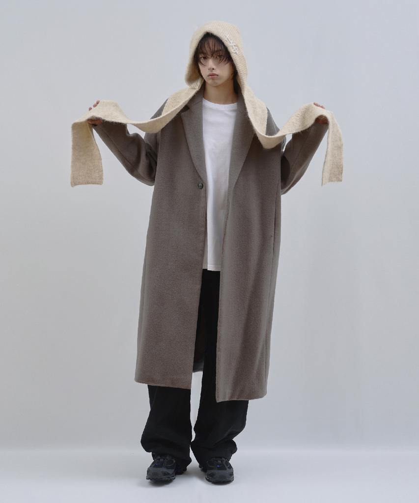 Ladeuedisyeon Lad Wool Knit Hooded Muffler_Ivory