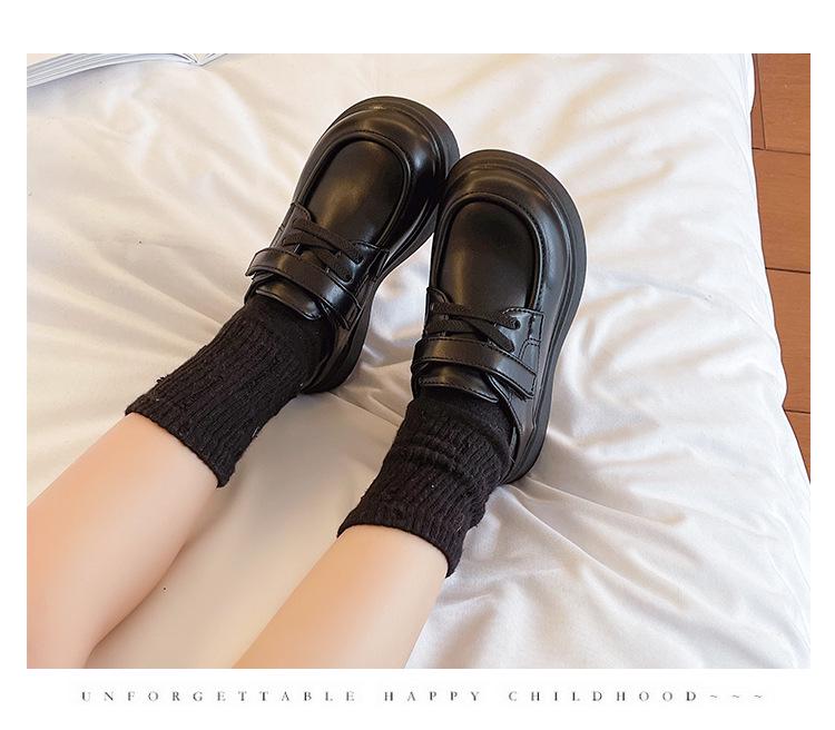 Children's Black British Style Leather Shoes - Suitable for Boys and Girls In Primary School, Perfect for Spring, Autumn, and All Seasons.