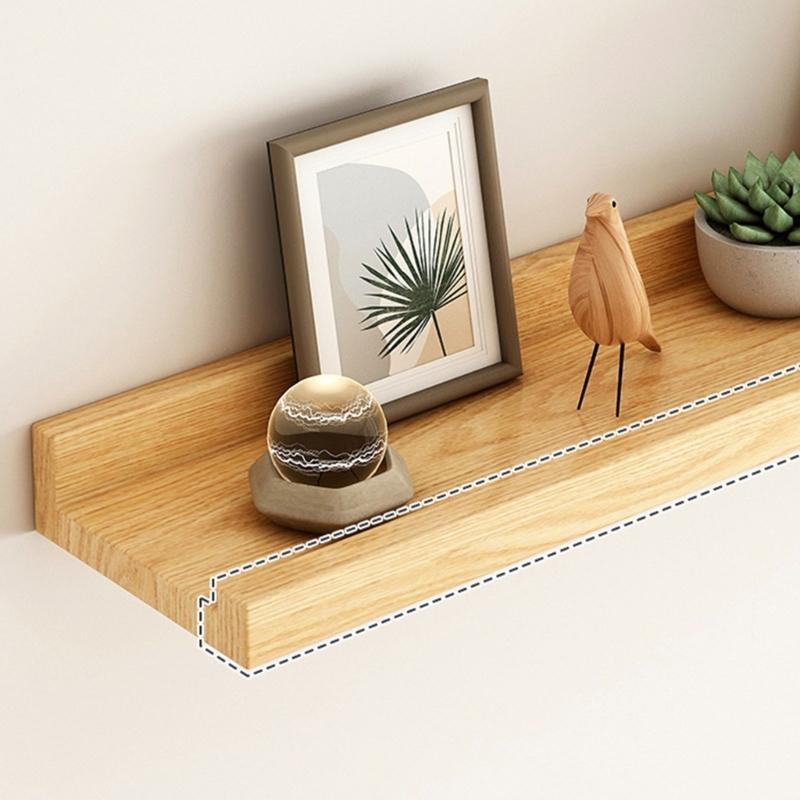 Estante Práctico de Madera para Montar en la Pared Estante Decorativo para Baño Solución de Almacenamiento que Ahorra Espacio para la Sala de Estar Decoración de Oficina