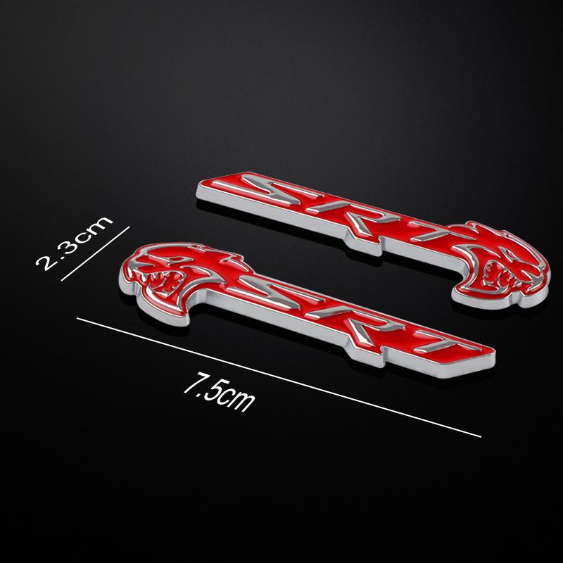 2Pcs 3D Metal Car Styling Body Door Trunk Emblem Badge Sticker Accessories