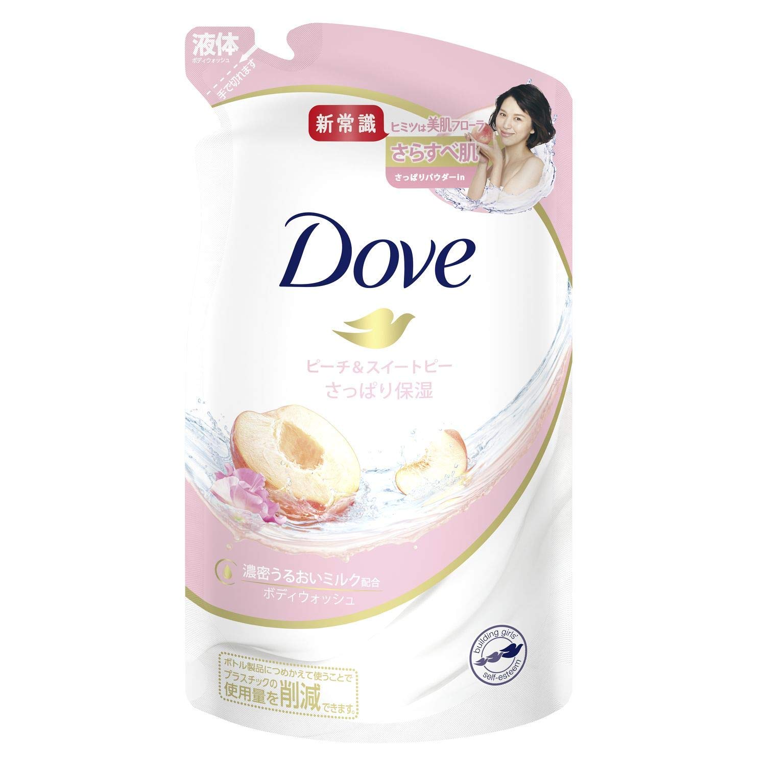

Dove Body Wash, Peach & Sweet Pea, Refill Pack, 360g x 5