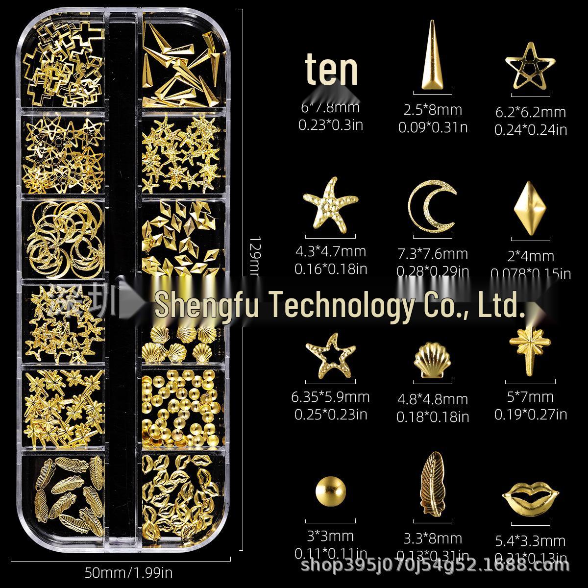 

2026 Exquisite Alloy Metal Rivet Nail Decorations - Luxury Manicure Accessories