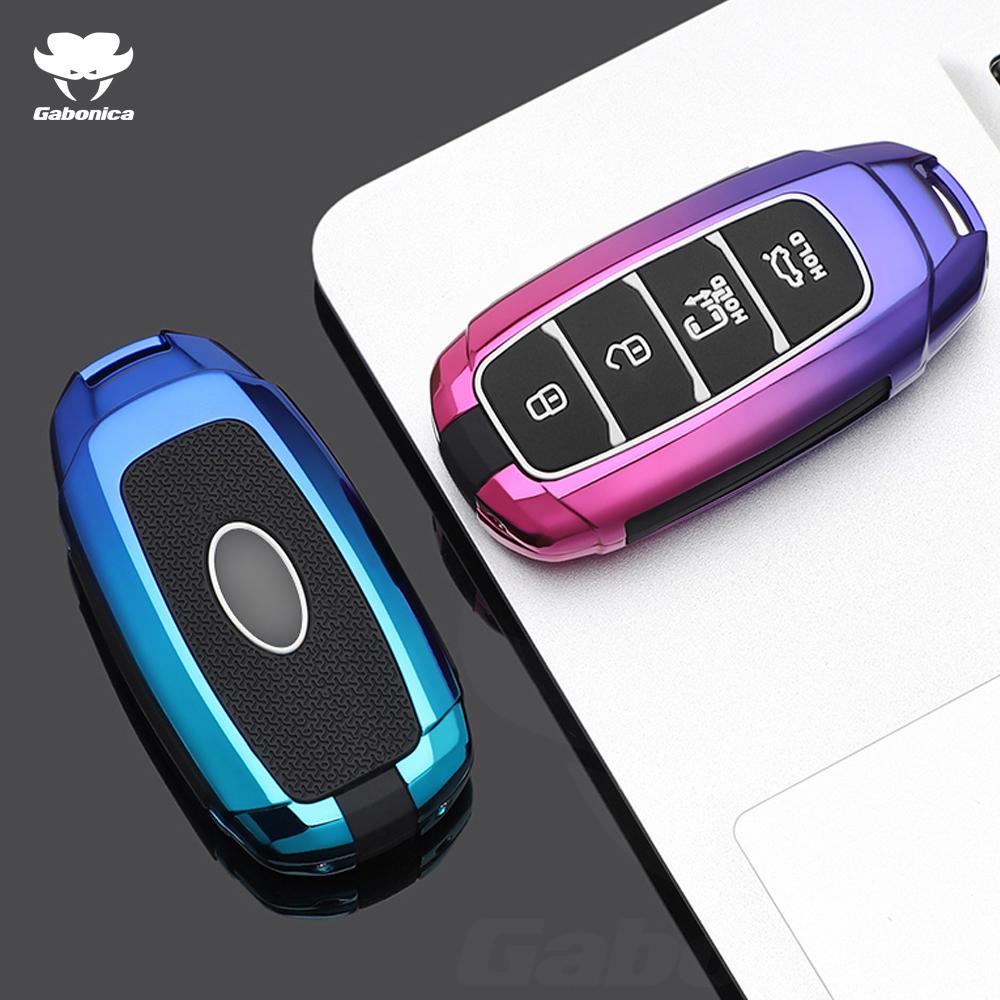 Alloy Car Key Cover For Hyundai N Line Verna Solaris Elantra Azera Kona Encino Grandeur Azera Palisade I30 Ix35 Accent Santa Fe