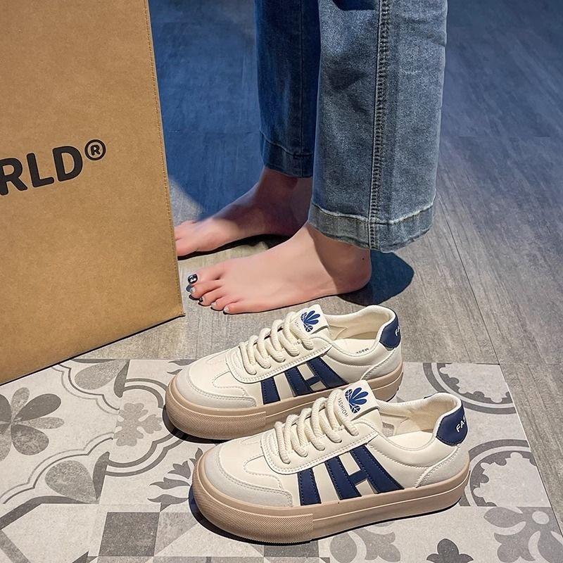 Little white shoes platform Forrest Gump explosion women's board shoes 2025 autumn new versatile Korean version of Internet celebrity sports shoes ins