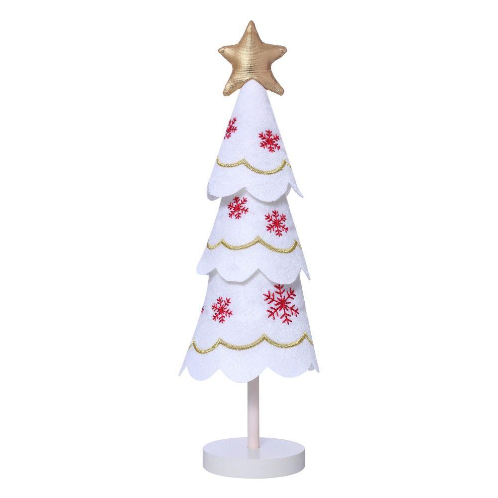 Fabric Christmas Decoration Cute Tabletop Small Ornaments Christmas Tree Wooden Ornament  Party