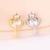 Fashion Creative Non-Piercing Nose Jewelry Women'S Zircon Heart-Shaped Fashion High-End U-Shaped Nose Clip Jewelry