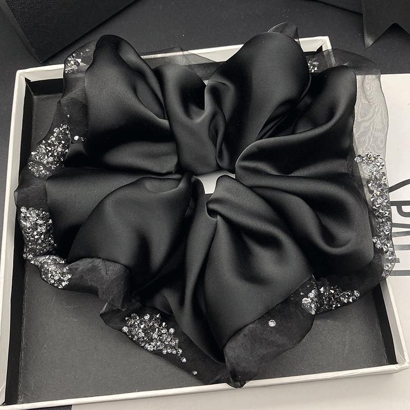 High-end Rhinestone Satin Bun Hair Accessory: 2025 Fashionable Women s Style