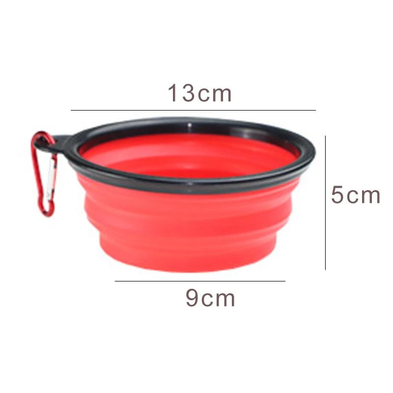 Ciotola Pieghevole in Silicone per Cani e Animali Domestici da 350 ml, Portatile per Viaggio all'Aperto, Contenitore per Cibo per Cuccioli, Ciotola per Alimenti, Accessori per Animali Domestici