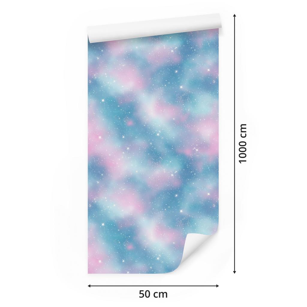 Watercolor Galaxy Blue Wallpaper for Living Room and Bedroom 50x1000