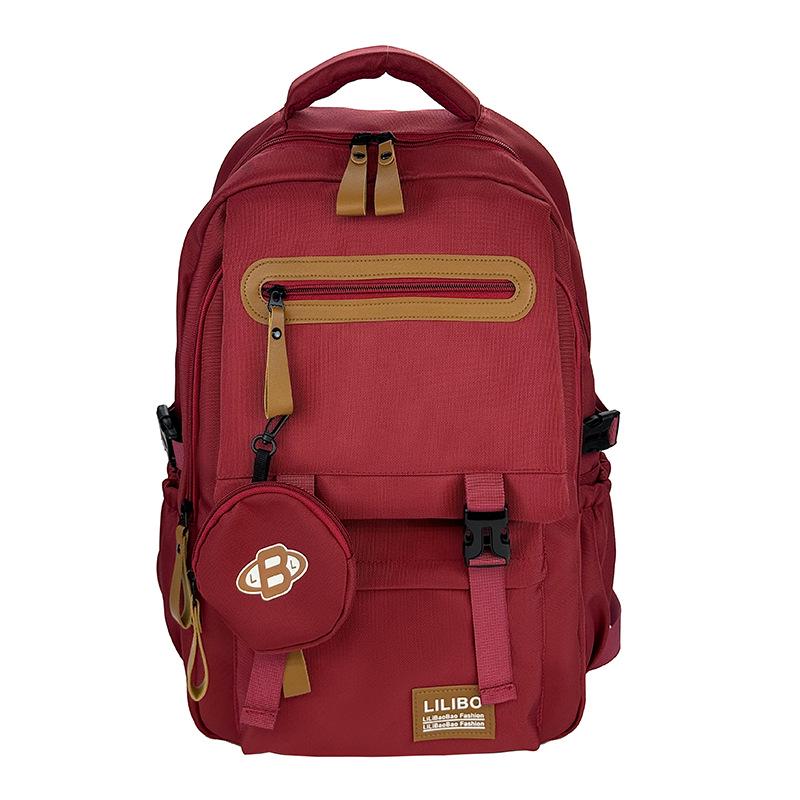 

Lightweight Durable Backpack for Middle & High School Girls - Large Capacity, Spine Protection червоний