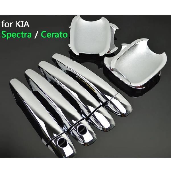 For KIA Spectra 2004-2009 Cerato Chrome Trim Exterior Door Handle Covers 2005 2006 2007 2008 Accessories Stickers Car Styling