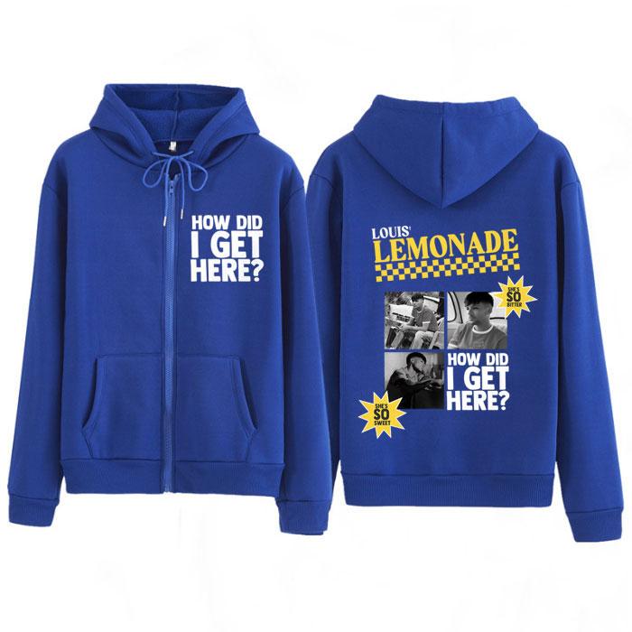 Inger Louis Tomlon How Did I Get Here Tour Felpa con Cappuccio e Zip Stampata Uomo Donna Moda Casual Larga Vintage Giacca con Zip Cappotto