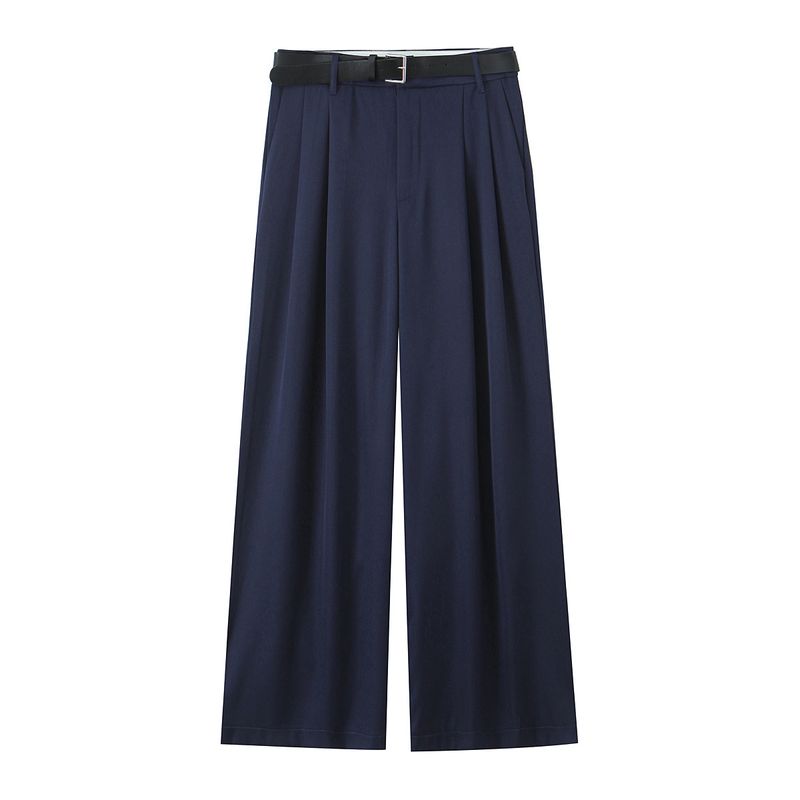 Kaslead New Arrival Women's Clothing Fashion Style Fashion Minimalist Multicolor with Belt Double Pleated Pants 4661405