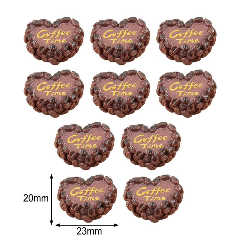 10Pcs Miniature Coffee Series Resin Micro Landscape Simulation Food Play Desk Model Play Toys Decoration Dollhouse Accessories