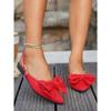 Summer Flat Bow-Tie Headband Sandals 2025 New Style Plus Size Pointed Toe Open-Back Sandals for Women