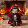 Kaptur dla zwierząt z rogami Halloweenowy Kot Nietoperz Peleryna Urocza Diabelska Peleryna Kaptur z Skrzydłami Peleryna z Kapturem Świąteczny dla Kotów Małych Psów Kostium Cosplay Ubranie na Imprezę
