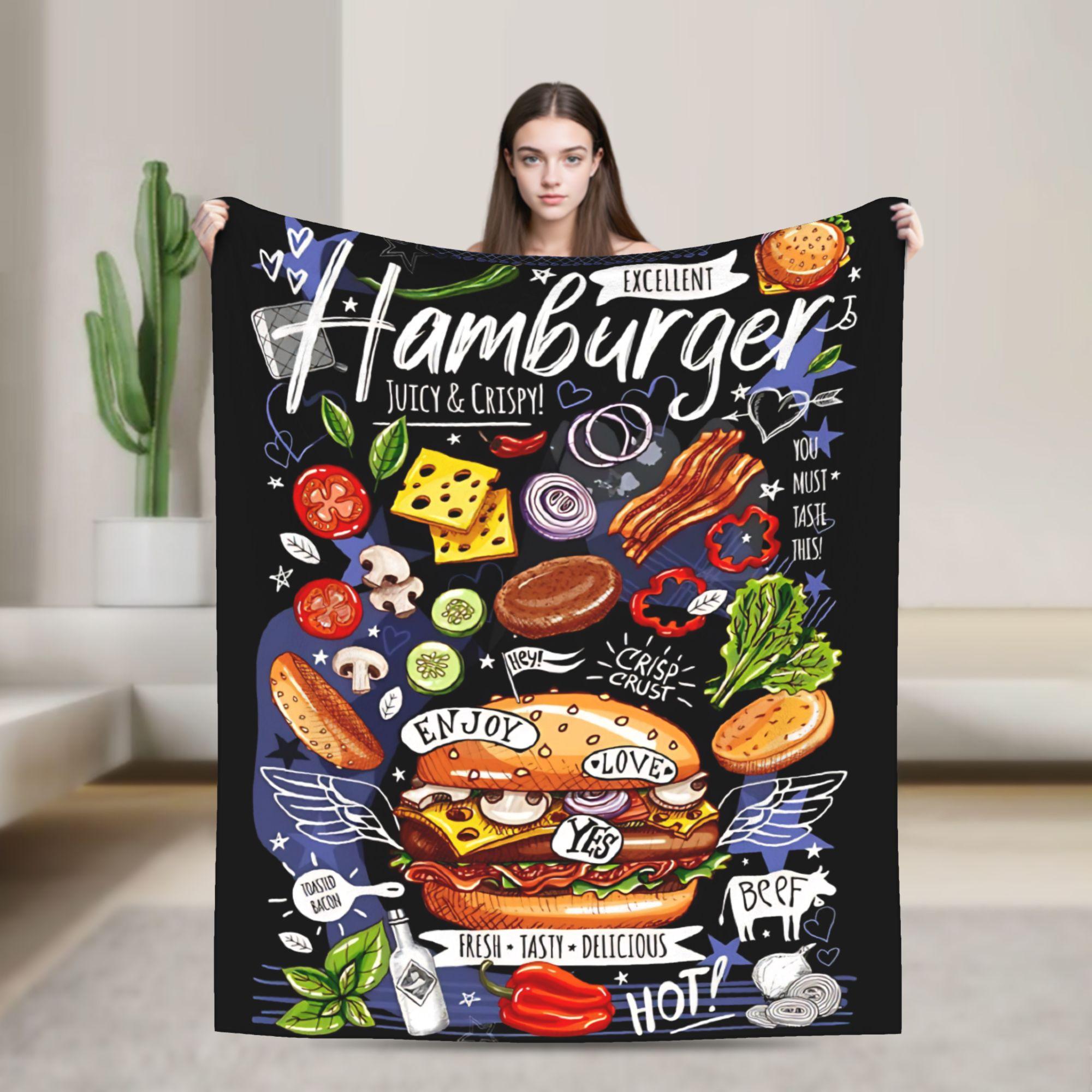 

Poster Fast Food Mexican Nachos Burritos Blankets Snack Tacos Flannel Throw Blankets Travel Portable Lightweight Multi-function 150x200cm