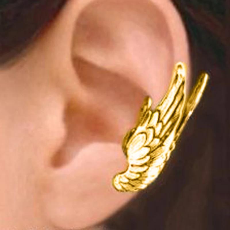 Huitan Vintage Fox-shaped Ear Cuff Earrings for Women Antique Silver Color Creative Clip Earrings Daily Wear Versatile Jewelry