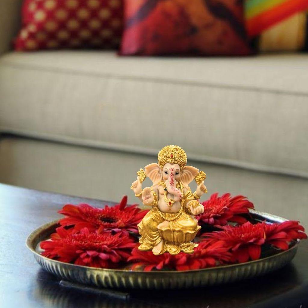 1 Piece Premium Decorative Lord Ganesha Statue & Idols for Home, Office, and Pooja for Festivals, Weddings, and Special Occasions