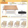 Reinforced Outdoor Folding Table and Chair Set with Roll-up Table