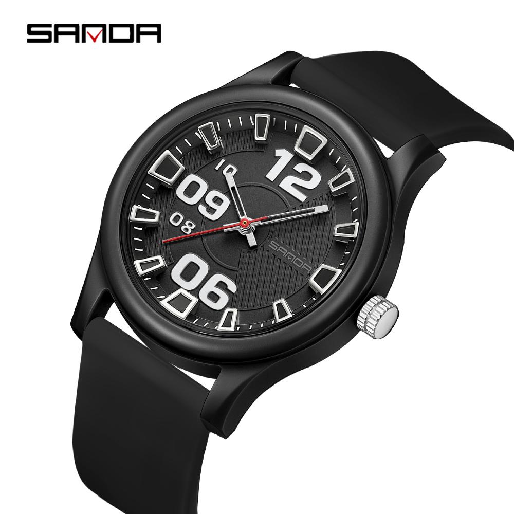 SANDA 3252 Adecuado para Deportes y Vida es un Regalo para Amigo Moda y Sencillo Estudiante Reloj de Cuarzo Estilo Popular Impermeable