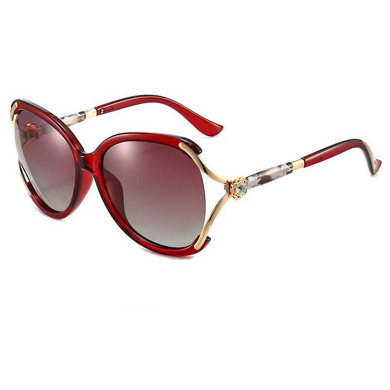 2026 Fashion High -End Women's Polarized Sunglasses Oversize Mode Retro Sunglasses Glasses Outdoor Sun Protection UV Protection