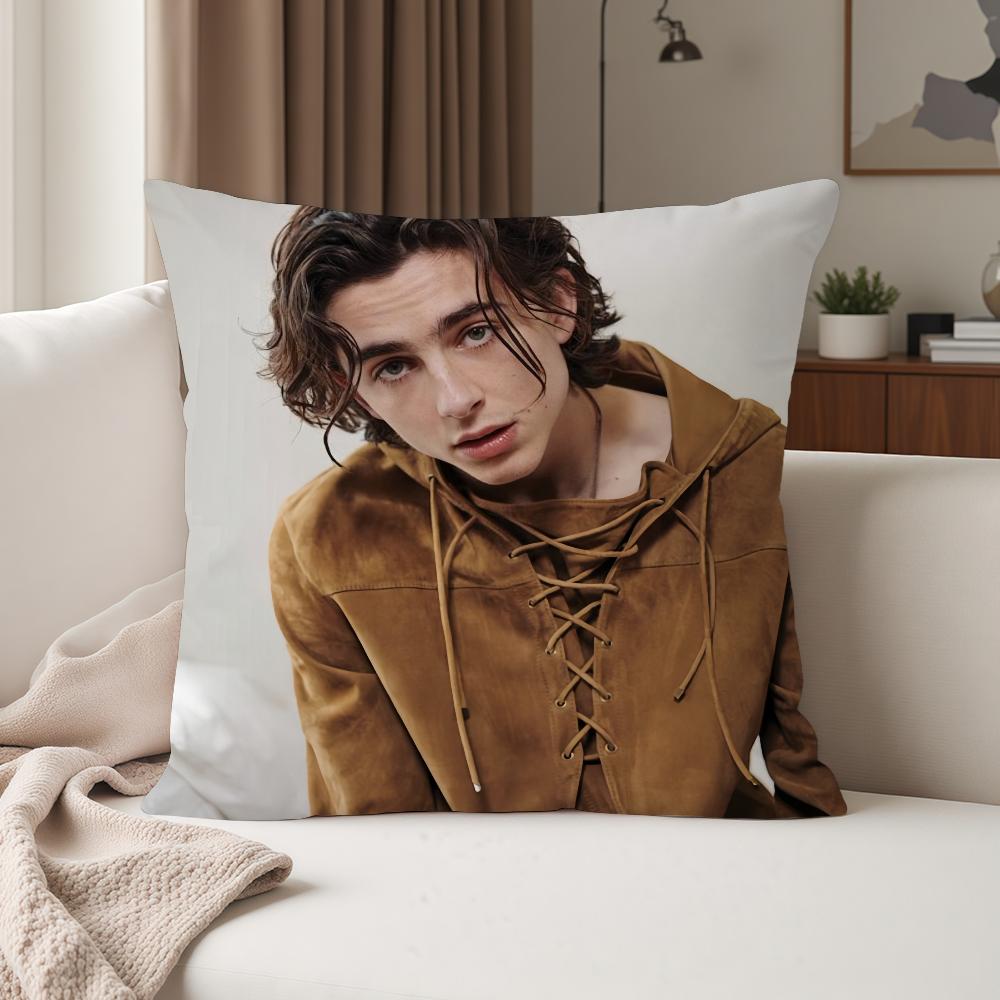 Schauspieler Timothee Chalamet Kissenbezug Geeignet für Schlafzimmer Wohnzimmer Autos Heimdekoration