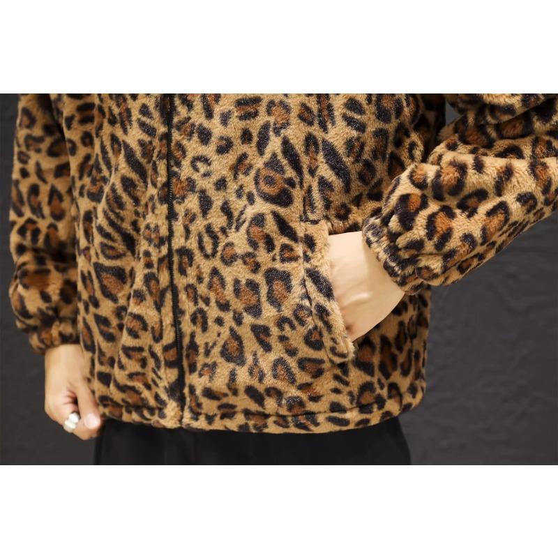 Veste à imprimé léopard automne/hiver 2024 Veste ample et confortable en coton rembourré Veste chaude d'automne pour hommes et femmes à la mode