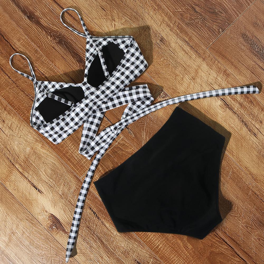 High Waist  Sexy Bikini Set 2025  Biquini Swimwear Women Two Pieces Swimsuit Floral Beachwear V-Neck Bathing Suits Female