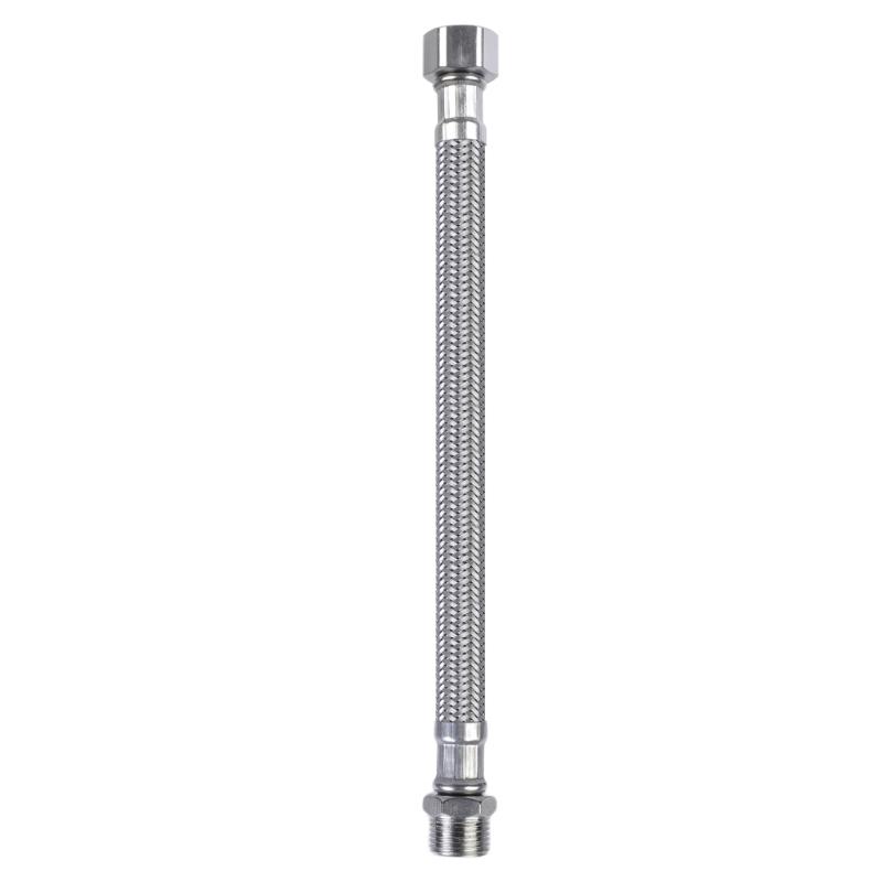 2pcs 304 Stainless Steel Flexible Pipe Water Heater Connector Hose 3/8 Inch Suitable for Faucet Water Heater Connection