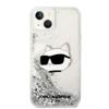 Etui Do iPhone 14 Plus Karl Lagerfeld Glitter Choupette Srebrne
