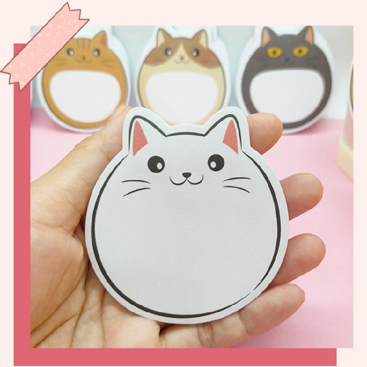 5Pcs Cats Shape Designs Stick Note Pad Selves Sticking Memo Pad Stick Pad Stick Notes Pad Selves-Adhesive Notepads Set
