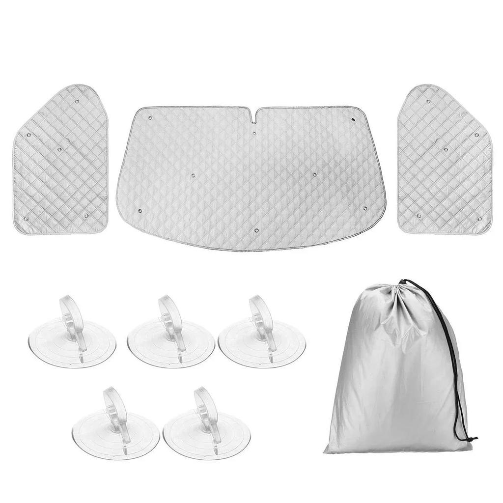 3Pcs Set Windows ScreenCar Internal Thermal Windshield Cover Blind Lifting Window Sunshade Sun Visor for VW T4 1990-2003Windshield Sunshades 1