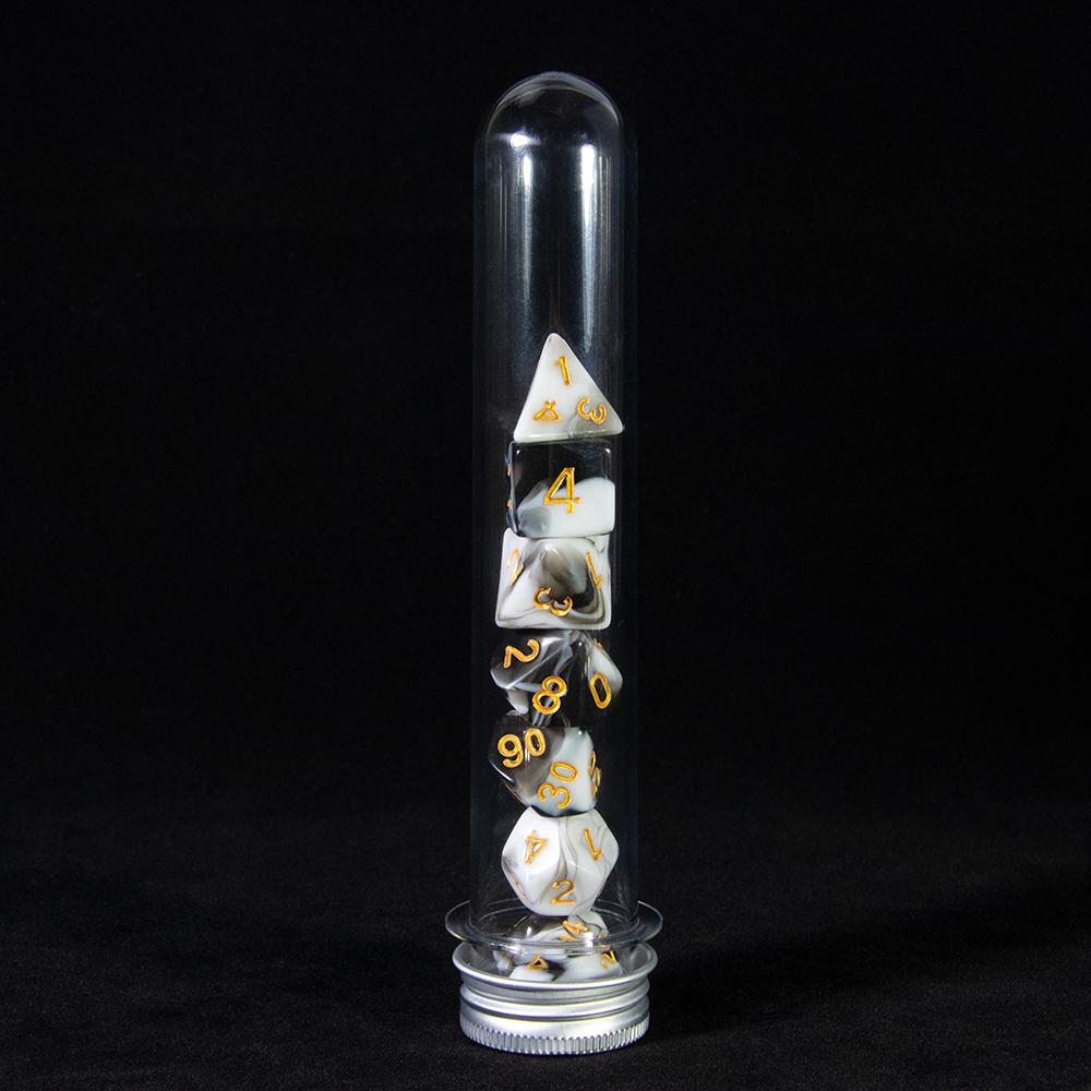 Multi-sided Digital DiceDND Game Dice 7pcs Polyhedral Double Colors Dice with Tube for RPG Board Game Party Supplies