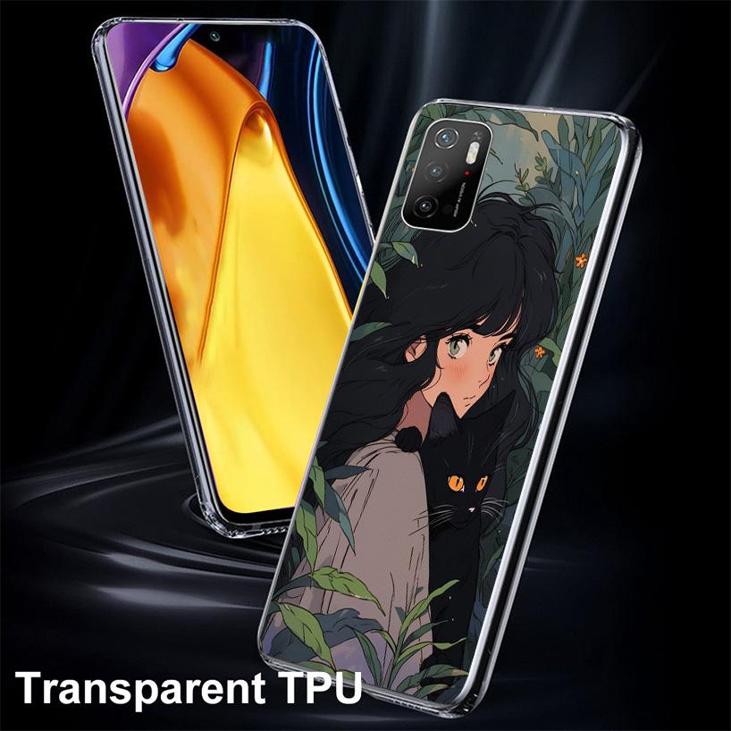 Cute Anime Ins Girls Animal Cat Phone Case For Xiaomi Poco X7 X6 X5 Pro F7 Ultra Redmi 15C 15 13C 13 12C 12 10 10A 10C 9 9A 9C 9