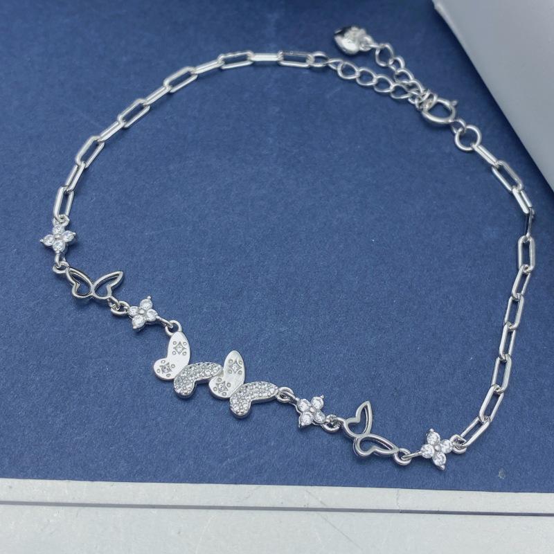 Butterfly S925 Silver Bracelet - Exquisite Light Luxury Jewelry Gift for Women