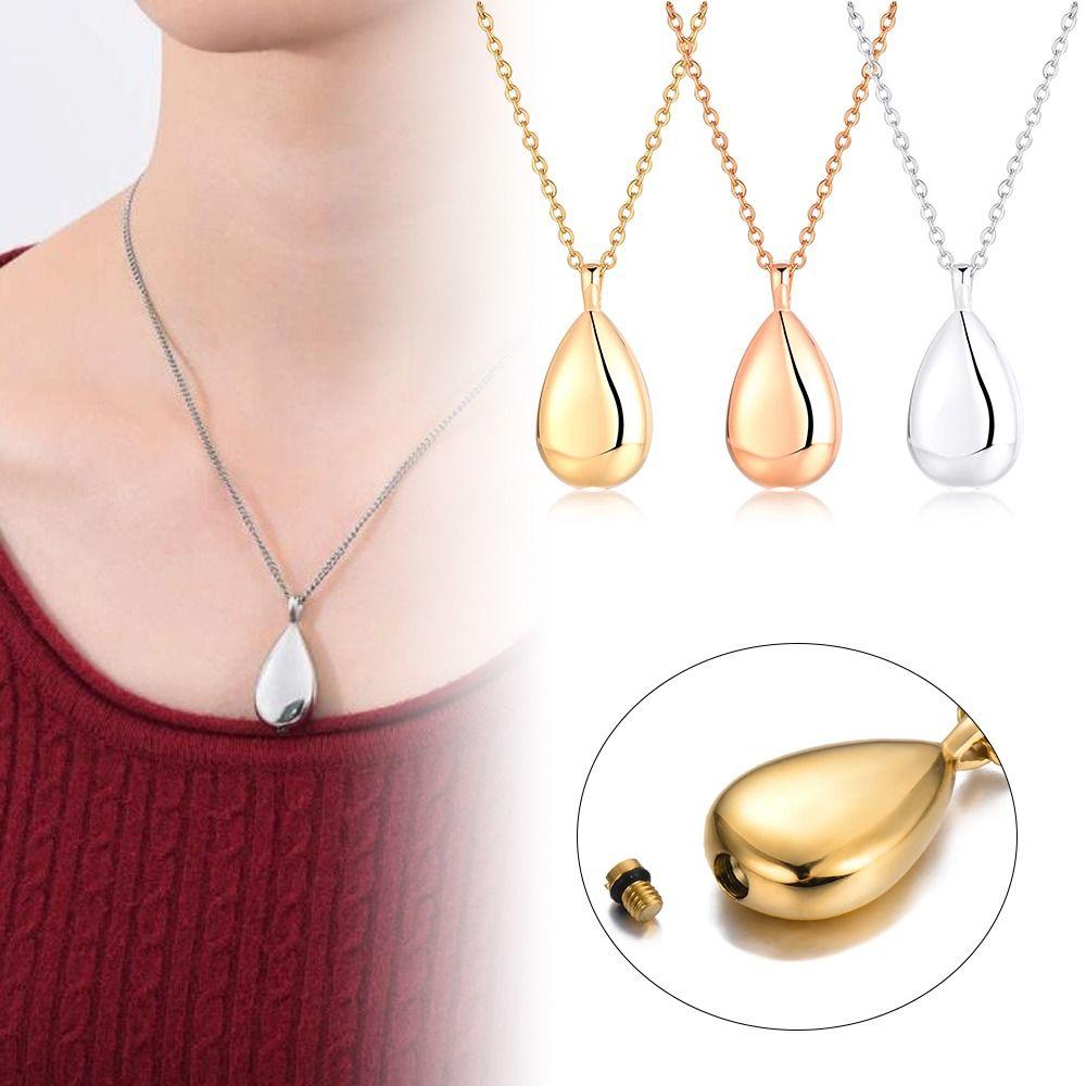 Waterproof Memorial Pendant Stainless Steel Ashes Holder Necklace Keepsake Jewelry  for Ashes