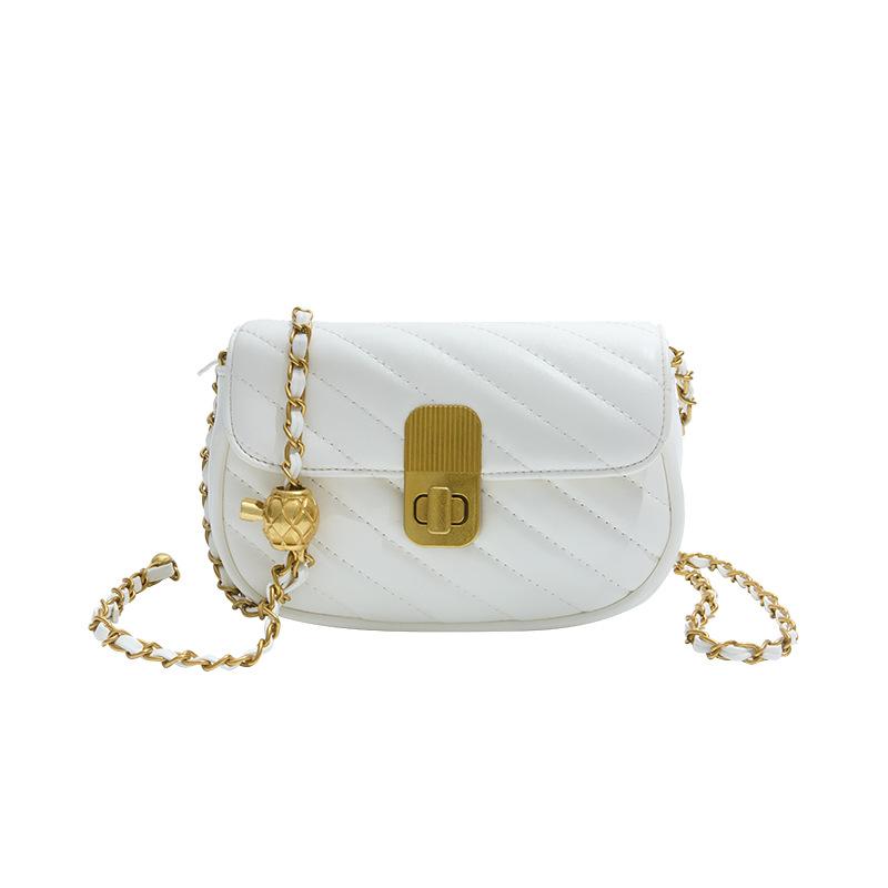 Popular Korean Version Trend Fashion Temperament Small Square Bag High Sense Commuting Versatile Light Luxury Chain Messenger Bag Women