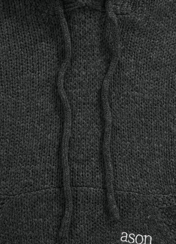 Aejeuon Popo Hood Knit / Charcoal