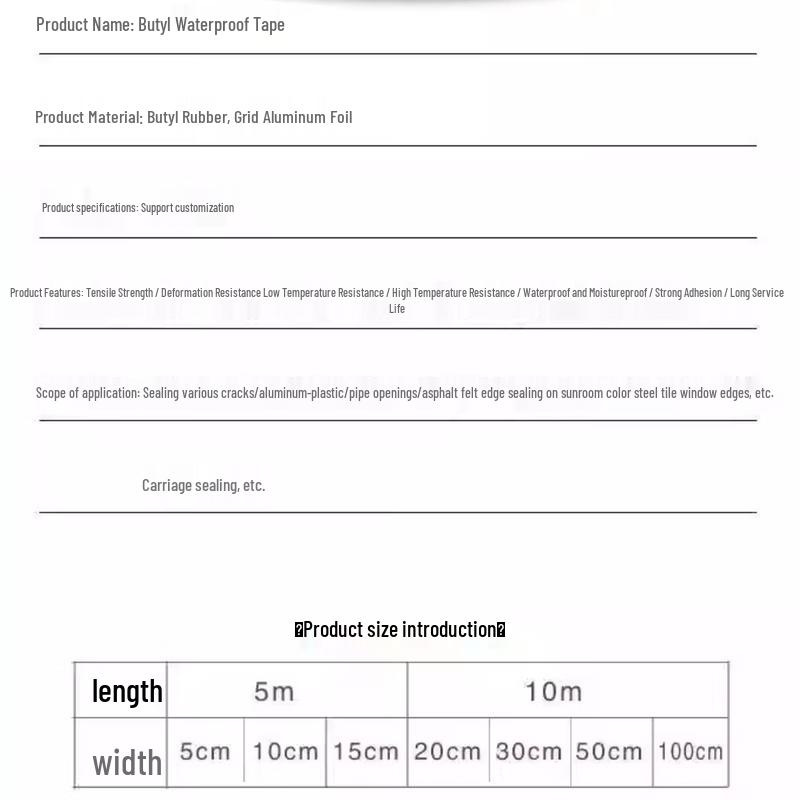 Langqu Butyl Waterproof Sealing Tape