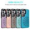 Mandala Card Pocket Leather Wallet Case For Samsung S26 Ultra S25 Edge S24 S23 S22 Plus S21 FE A15 A16 A35 A36 A54 A55 A56 5G Card Holder Back Cover