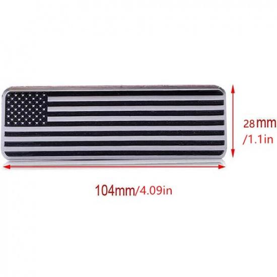 2x Car Stickers 3D Metal USA Flag Decal Body American Emblem Styling Accessories