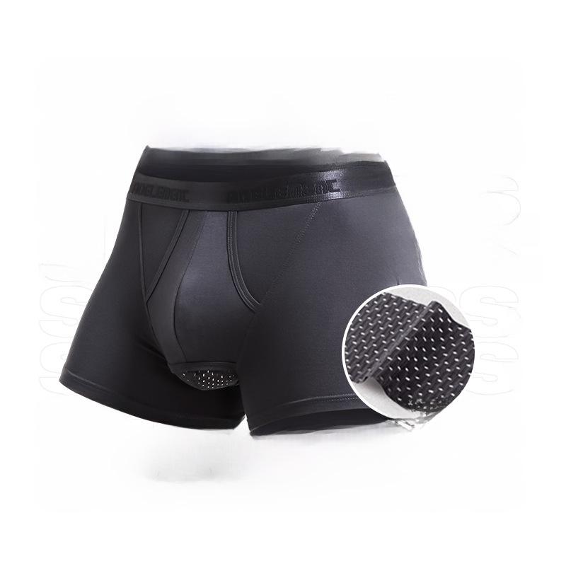 Men's Breathable Foreskin Bullet-Type Separation Boxer Briefs with Scrotum Support